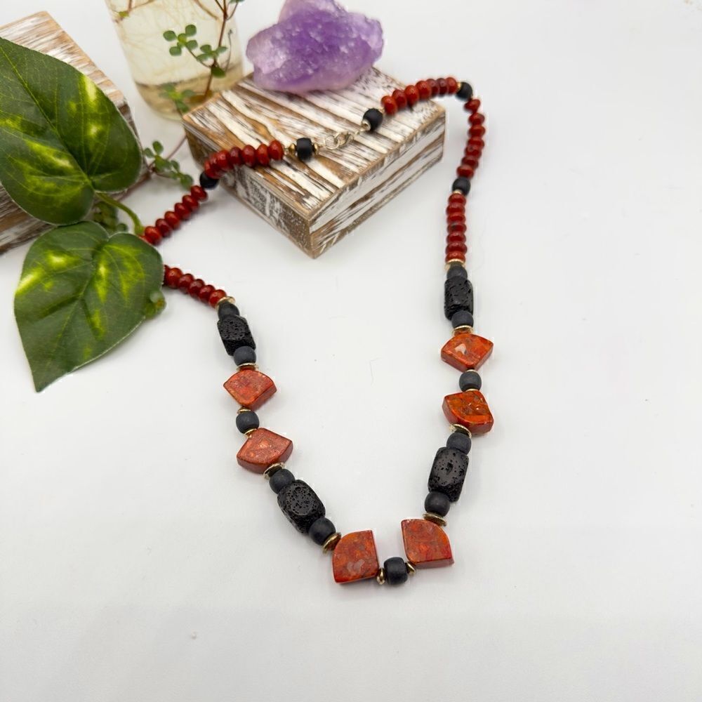 Vintage Mixed Gemstone Energy Healing Necklace